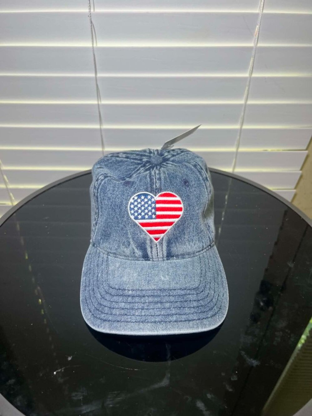 Brand New Jean American Heart Hat, OSFM.